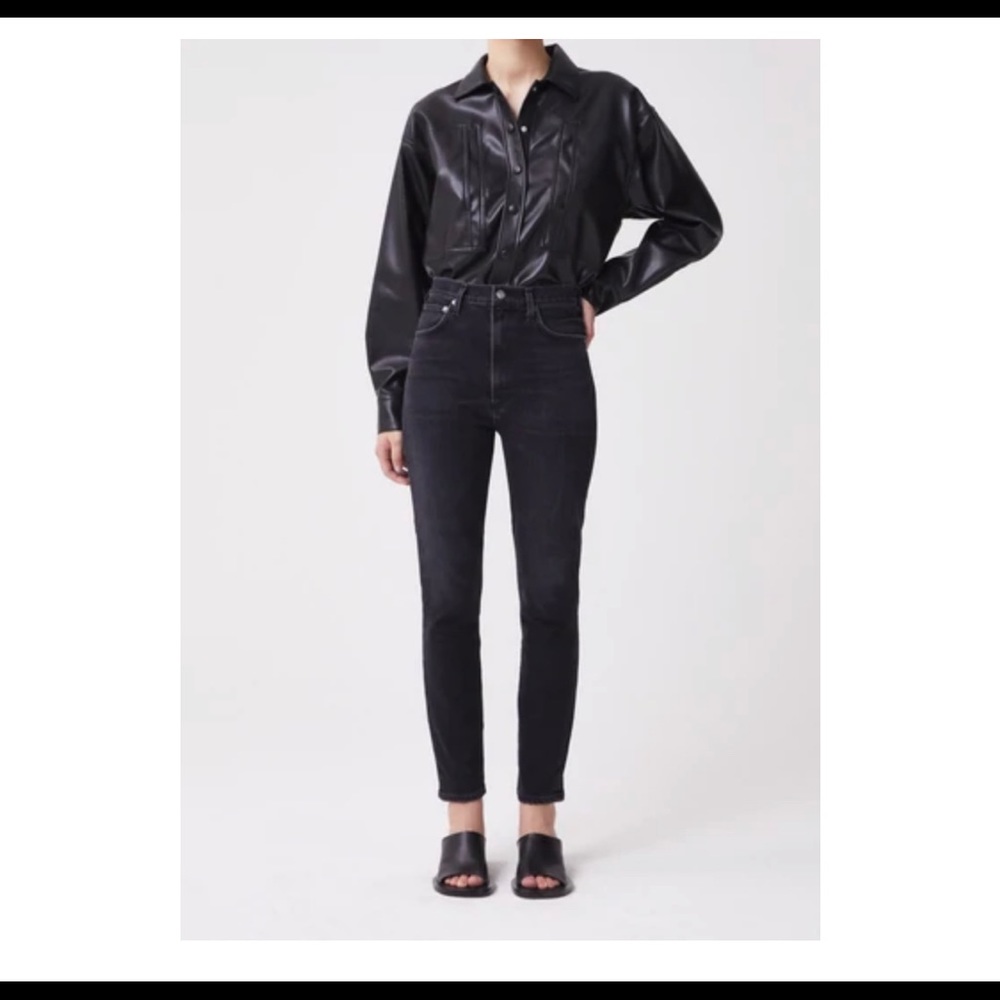 Agolde pinch waist ultra high rise skinny in hotline